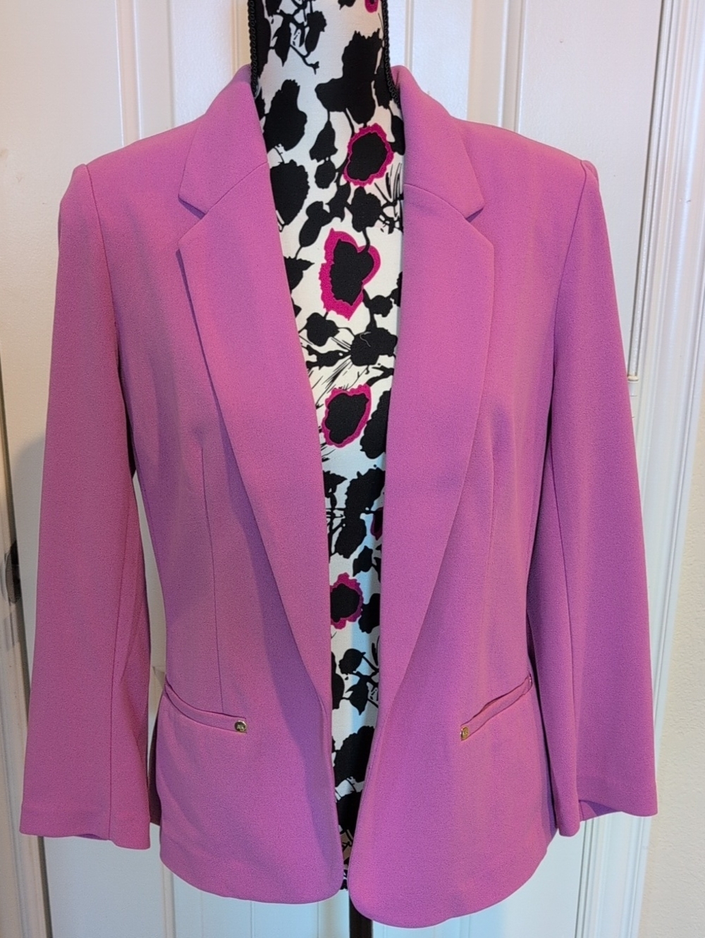 Anne Klein Lavender-Pink Open Front Blazer Size Small